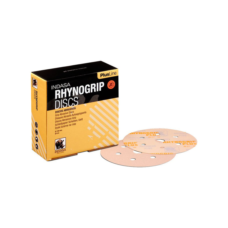 Indasa Rhynogrip plusLine schuurpapier schijf multi hole 150 mm 50 stuks