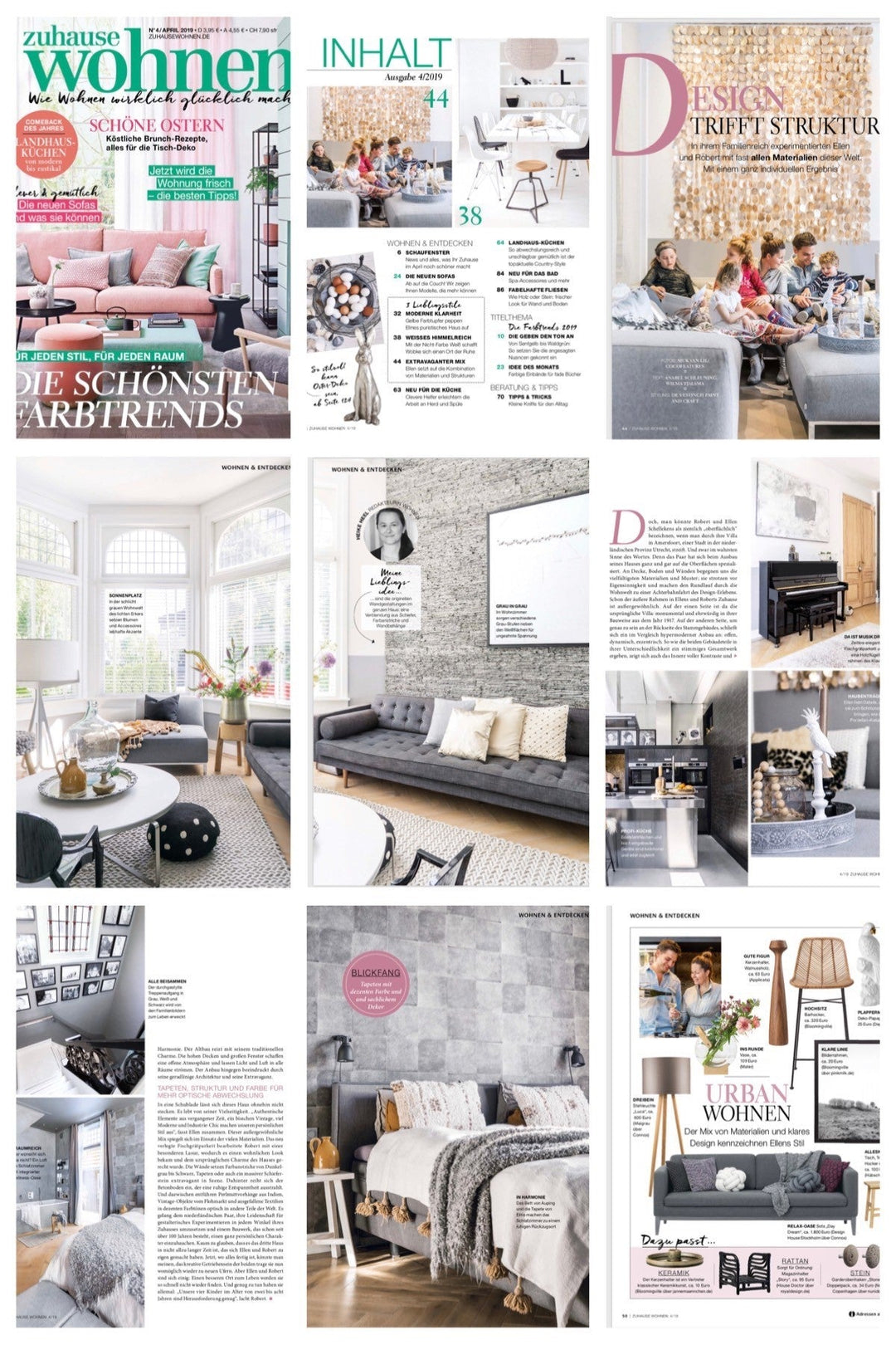 APRIL 2019: ZUHAUSE WOHNEN BINNENKIJKEN BIJ FOUNDER ROBERT SCHELLEKENS. GEHELE HUIS GESCHILDERD MET VESTINGH PAINT, LAB PAINT EN LAB COLOURS.
