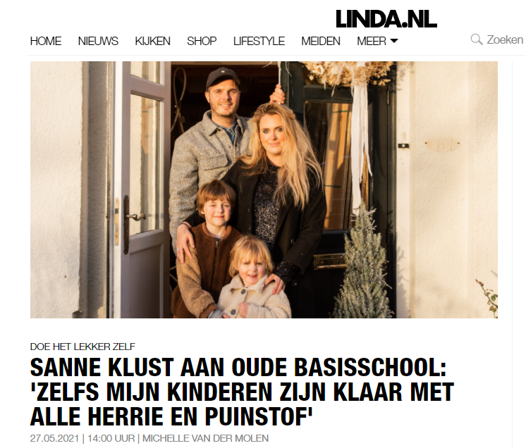INFLUENCER SANNE POL @ENSTIJL: "VAN OUDE BASISSCHOOL NAAR DROOMHUIS." GEHELE HUIS GESCHILDERD MET LAB PAINT IN LAB COLOURS.