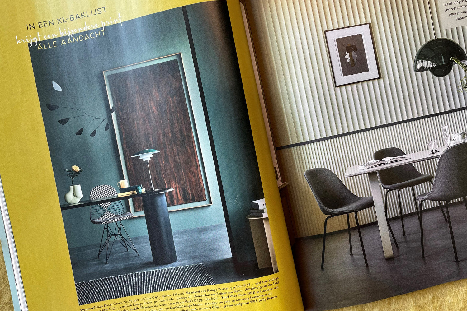 LAB RUBIGO (ROESTVERF) ALS KUNSTWERK AAN DE WAND