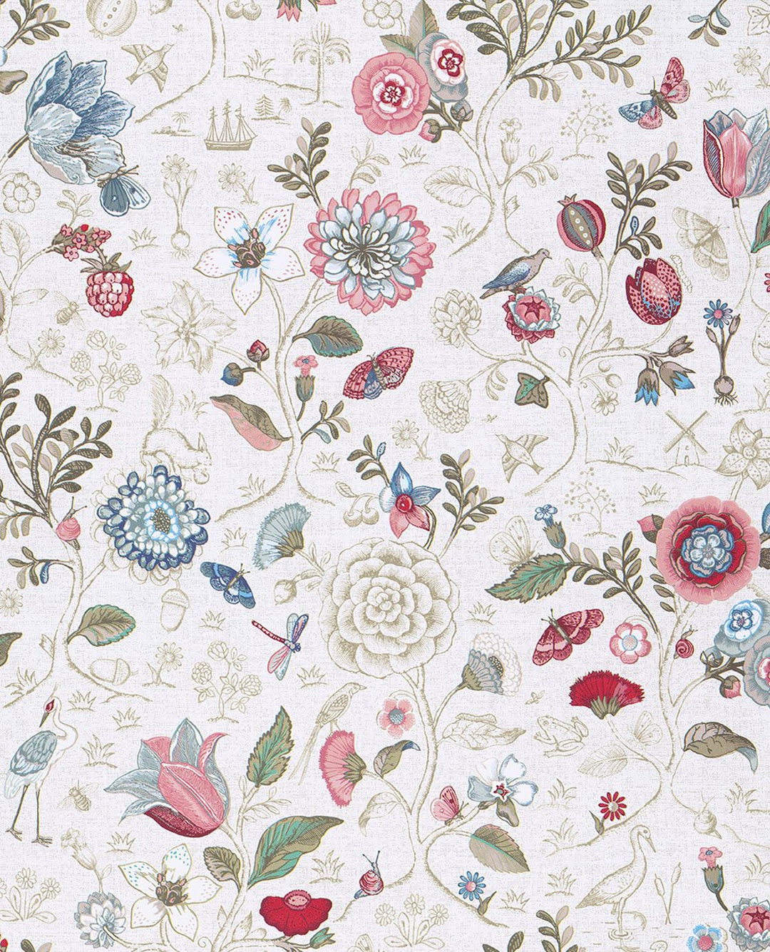 EIJFFINGER Pip Studio IV 375000 - Afbeelding 1 - Multi, Landelijk, Romantisch, Pip Studio, Dieren, Vogels, Bloemen