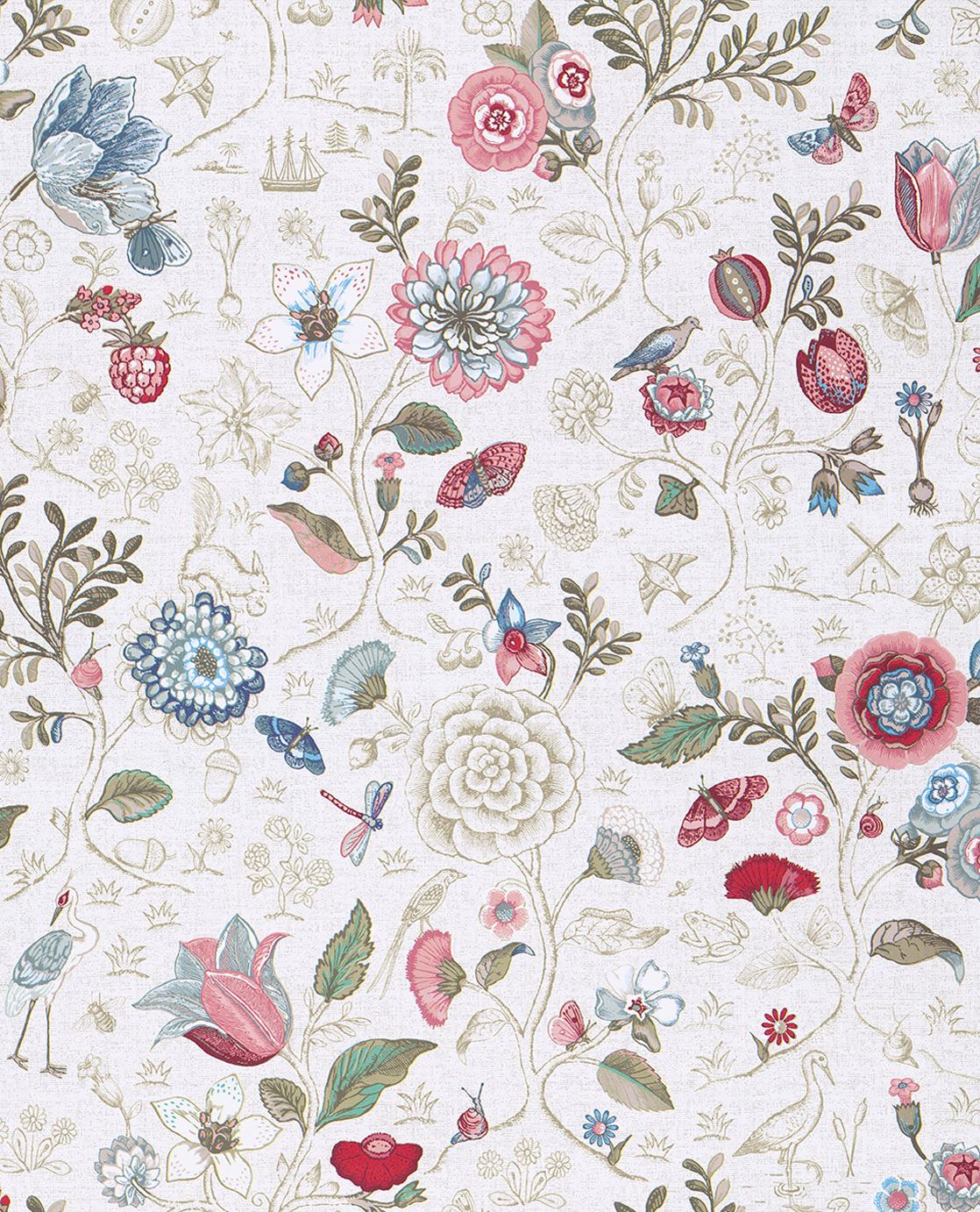 EIJFFINGER Pip Studio IV 375000 - Afbeelding 1 - Multi, Landelijk, Romantisch, Pip Studio, Dieren, Vogels, Bloemen
