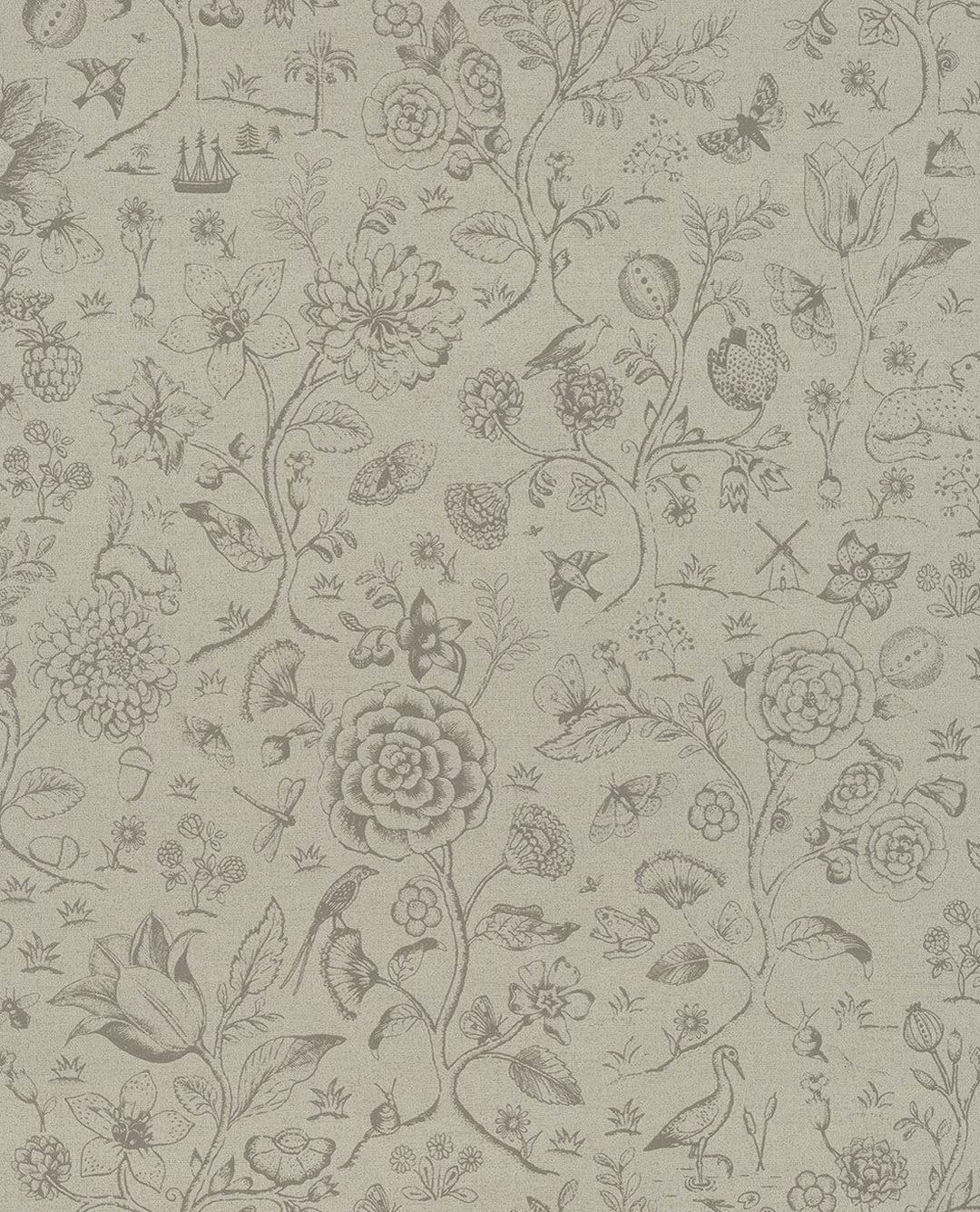 EIJFFINGER Pip Studio IV 375011 - Afbeelding 1 - Naturel, Landelijk, Romantisch, Pip Studio, Dieren, Vogels, Bloemen