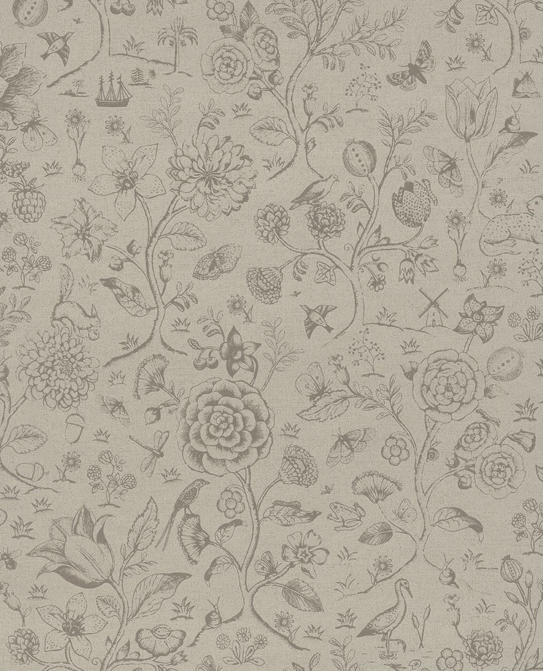 EIJFFINGER Pip Studio IV 375011 - Afbeelding 1 - Naturel, Landelijk, Romantisch, Pip Studio, Dieren, Vogels, Bloemen