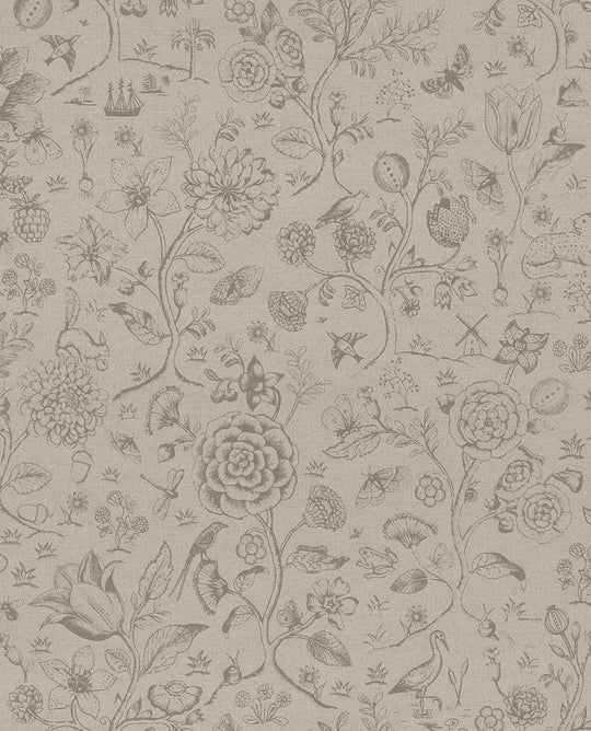 EIJFFINGER Pip Studio IV 375011 - Afbeelding 1 - Naturel, Landelijk, Romantisch, Pip Studio, Dieren, Vogels, Bloemen