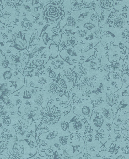 EIJFFINGER Pip Studio IV 375012 - Afbeelding 1 - Blauw, Landelijk, Romantisch, Pip Studio, Dieren, Vogels, Bloemen