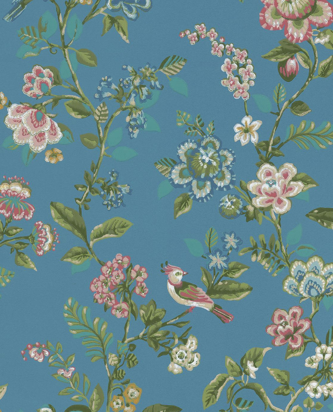 EIJFFINGER Pip Studio IV 375066 - Afbeelding 1 - Multi, Blauw, Landelijk, Romantisch, Pip Studio, Vogels, Bloemen