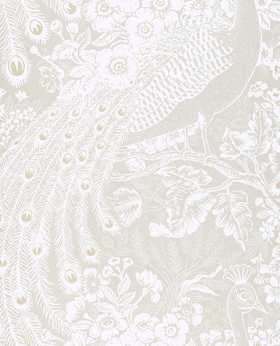 EIJFFINGER Reflect 378003 - Afbeelding 1 - Wit, Landelijk, Romantisch, Klassiek, Dieren, Bloemen