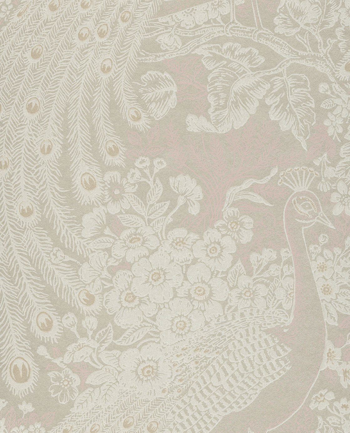 EIJFFINGER Reflect 378007 - Afbeelding 1 - Wit, Landelijk, Romantisch, Klassiek, Dieren, Bloemen