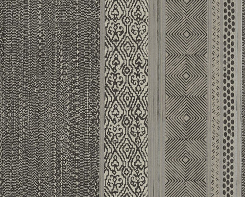 EIJFFINGER Siroc 376023 - Afbeelding 1 - Zwart / Grijs, Scandinavisch, Stoer, Industrieel, Strepen