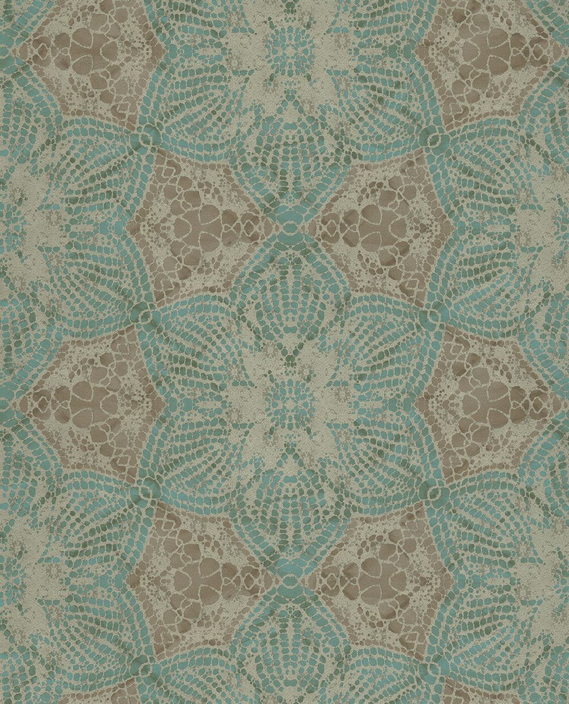 EIJFFINGER Siroc 376052 - Afbeelding 1 - Blauw, Groen, Etnisch, Bloemen
