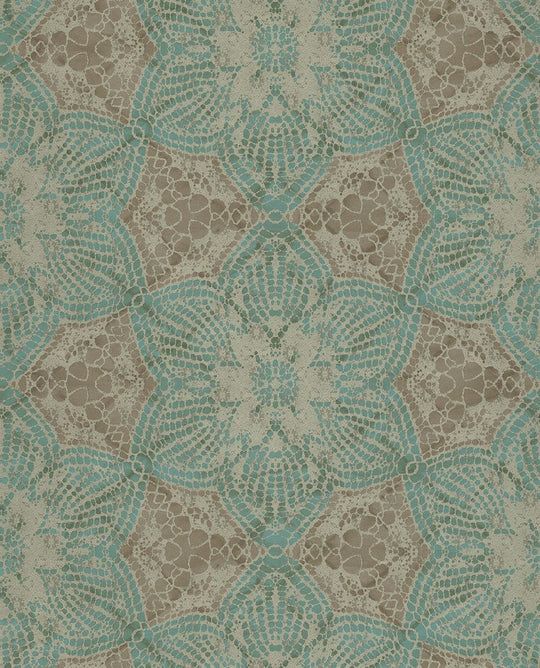 EIJFFINGER Siroc 376052 - Afbeelding 1 - Blauw, Groen, Etnisch, Bloemen
