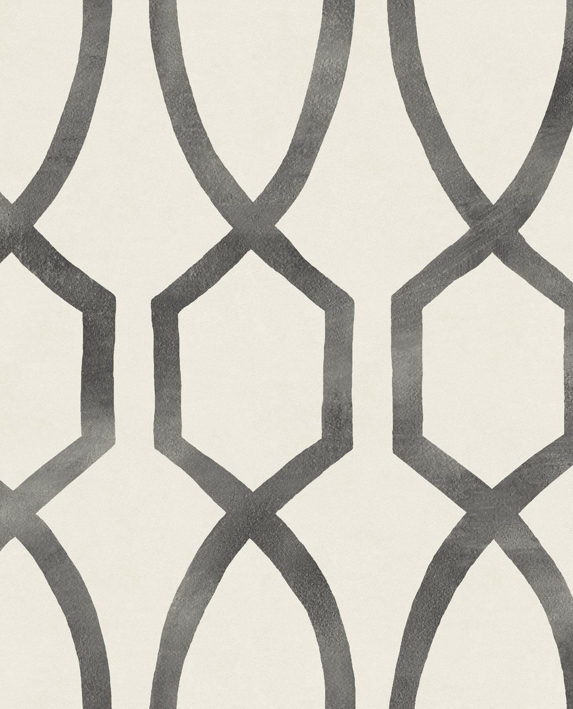 EIJFFINGER Stripes+ 377041 - Afbeelding 1 - Zwart / Grijs, Retro, Vintage, Stoer, Industrieel, Strepen, Grafisch