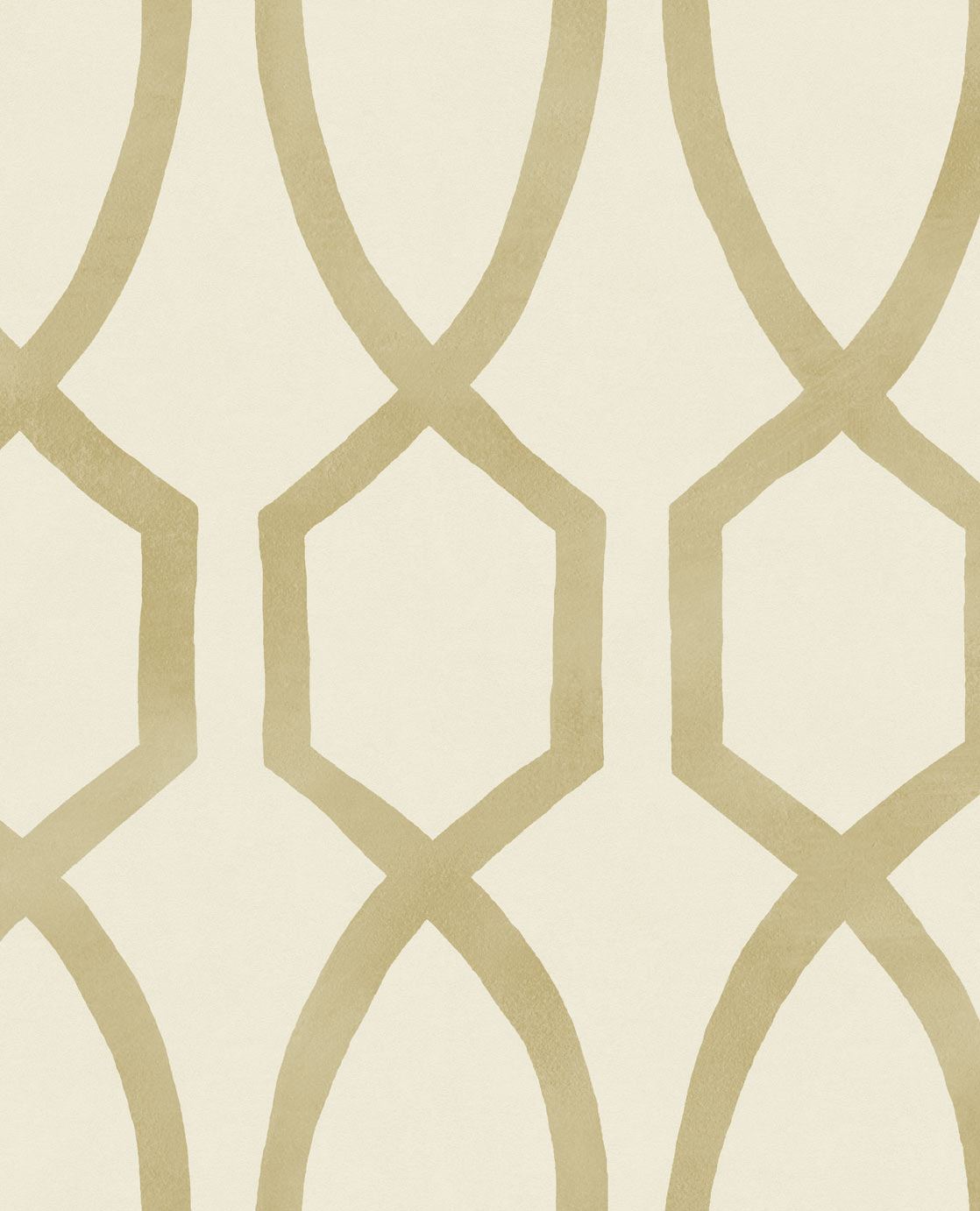 EIJFFINGER Stripes+ 377043 - Afbeelding 1 - Naturel, Wit, Goud, Retro, Vintage, Strepen, Grafisch
