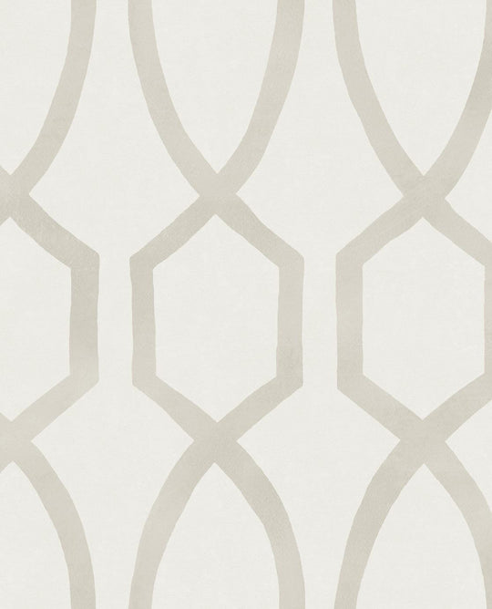 EIJFFINGER Stripes+ 377044 - Afbeelding 1 - Naturel, Wit, Zwart / Grijs, Retro, Vintage, Strepen, Grafisch