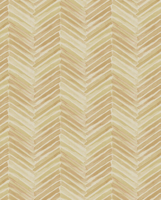 EIJFFINGER Stripes+ 377091 - Afbeelding 1 - Naturel, Geel, Scandinavisch, Retro, Vintage, Basic, Strepen