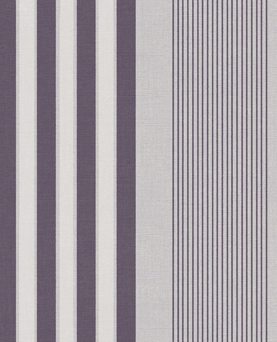 EIJFFINGER Stripes+ 377102 - Afbeelding 1 - Zwart / Grijs, Paars, Klassiek, Strepen