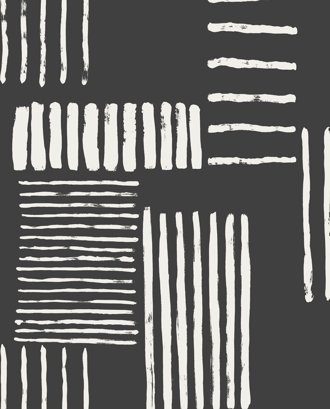 EIJFFINGER Stripes+ 377133 - Afbeelding 1 - Zwart / Grijs, Retro, Vintage, Strepen