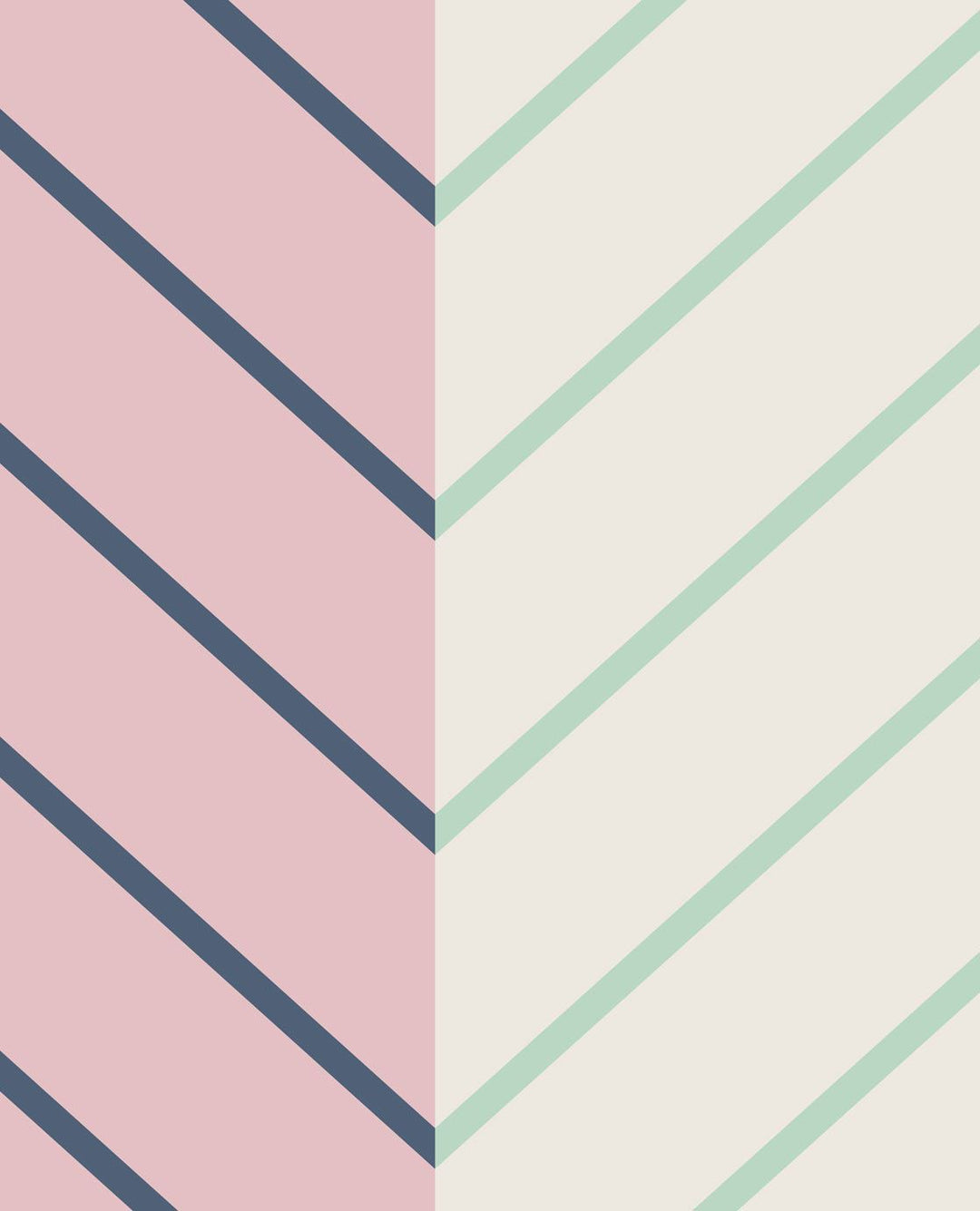 EIJFFINGER Stripes+ 377141 - Afbeelding 1 - Rood, Retro, Vintage, Basic, Strepen