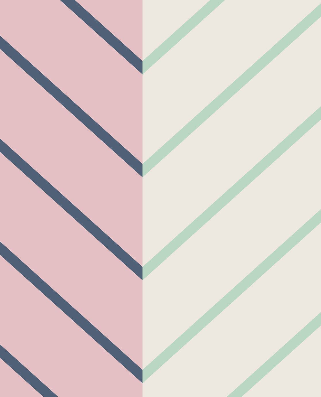 EIJFFINGER Stripes+ 377141 - Afbeelding 1 - Rood, Retro, Vintage, Basic, Strepen