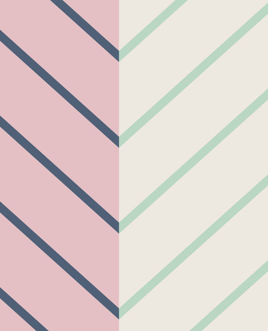 EIJFFINGER Stripes+ 377141 - Afbeelding 1 - Rood, Retro, Vintage, Basic, Strepen