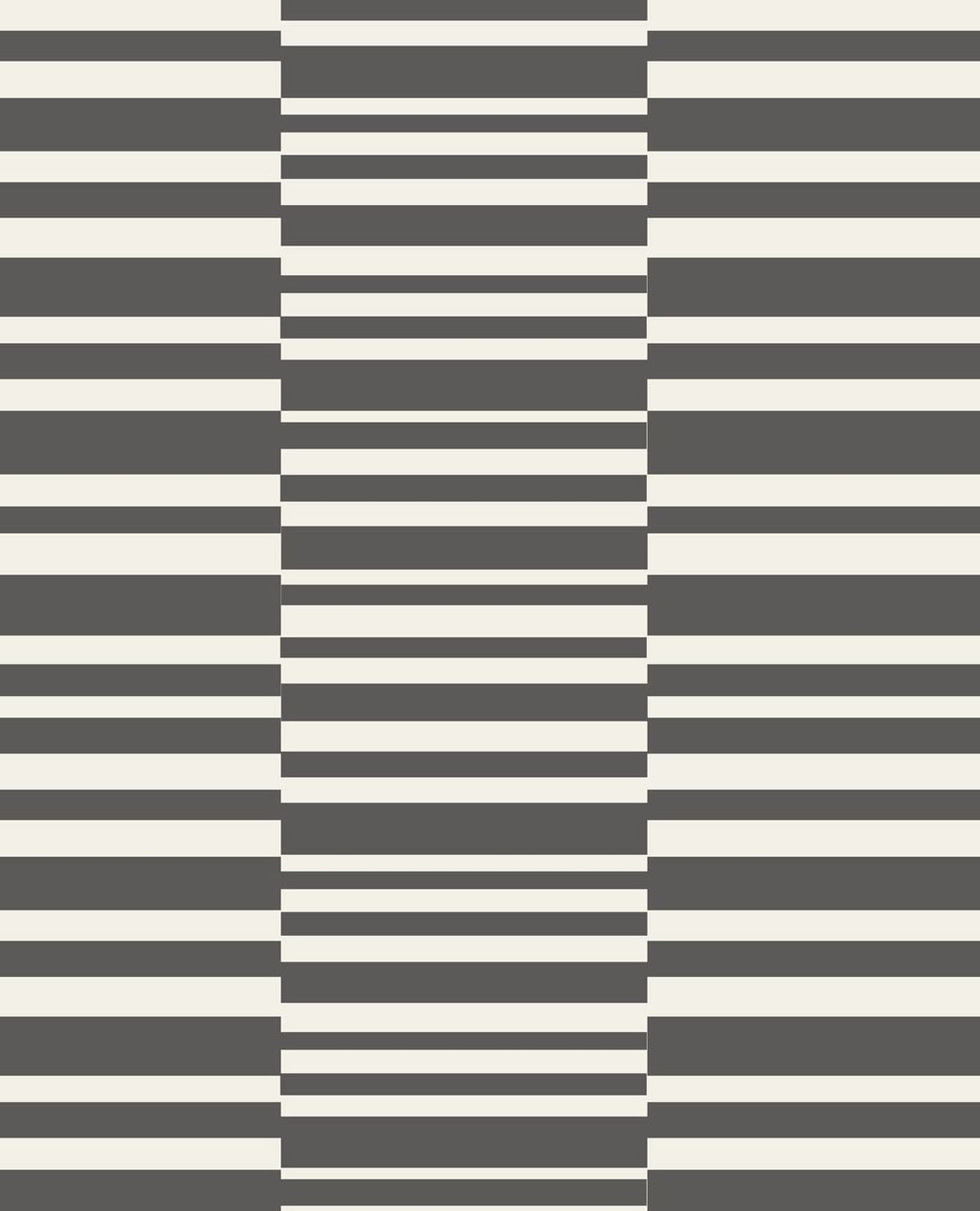 EIJFFINGER Stripes+ 377162 - Afbeelding 1 - Zwart / Grijs, Basic, Stoer, Industrieel, Strepen, Geometrisch