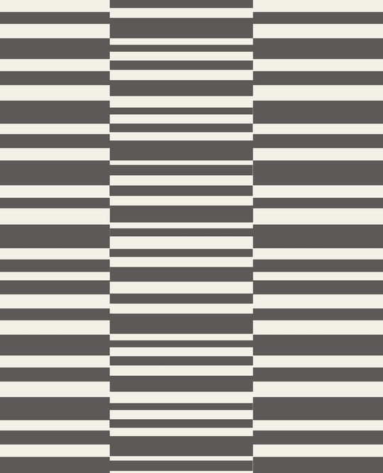 EIJFFINGER Stripes+ 377162 - Afbeelding 1 - Zwart / Grijs, Basic, Stoer, Industrieel, Strepen, Geometrisch