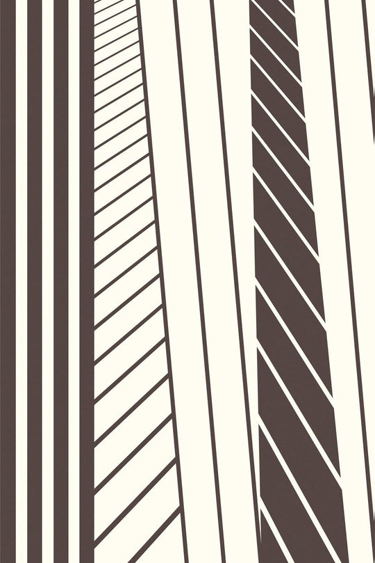 EIJFFINGER Stripes+ 377206 - Afbeelding 1 - Zwart / Grijs, Stoer, Industrieel, Strepen, Geometrisch 