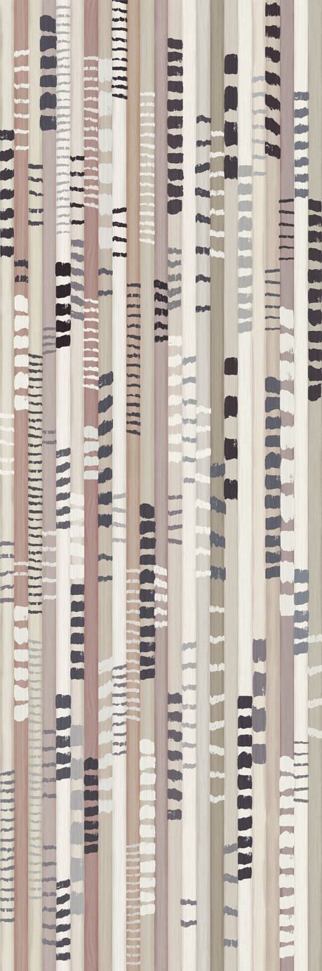 EIJFFINGER Stripes+ 377214 - Afbeelding 1 - Naturel, Naturel, Zwart / Grijs, Stoer, Industrieel, Strepen