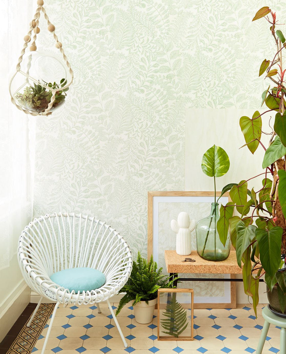 EIJFFINGER Geonature 366004 - Afbeelding 2 - Naturel, Wit, Retro, Vintage, Landelijk, Romantisch, Natuurlijk, Bladeren