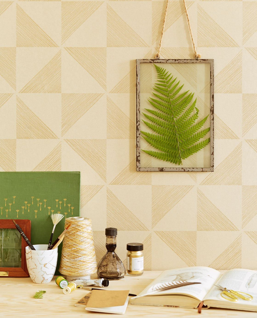 EIJFFINGER Geonature 366033 - Afbeelding 3 - Naturel, Scandinavisch, Retro, Vintage, Klassiek, Ruiten, Grafisch