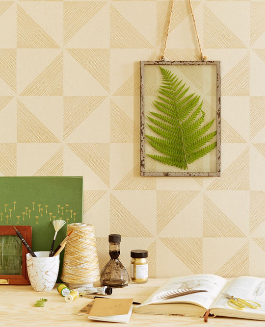 EIJFFINGER Geonature 366033 - Afbeelding 3 - Naturel, Scandinavisch, Retro, Vintage, Klassiek, Ruiten, Grafisch