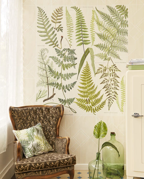 EIJFFINGER Geonature 366102 - Afbeelding 3 - Naturel, Groen, Retro, Vintage, Grafisch, Bladeren