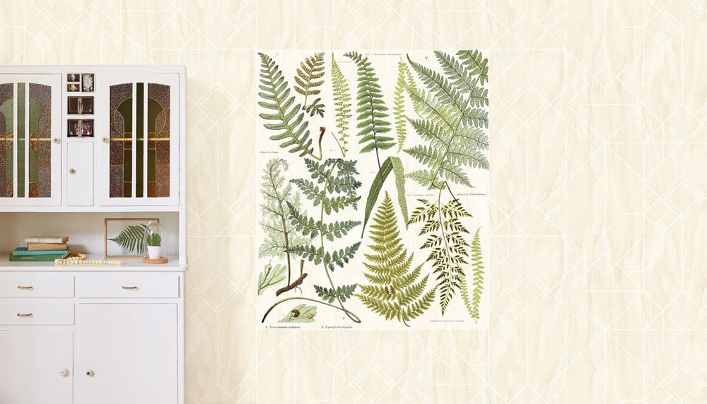 EIJFFINGER Geonature 366103 - Afbeelding 2 - Naturel, Retro, Vintage, Ruiten, Grafisch