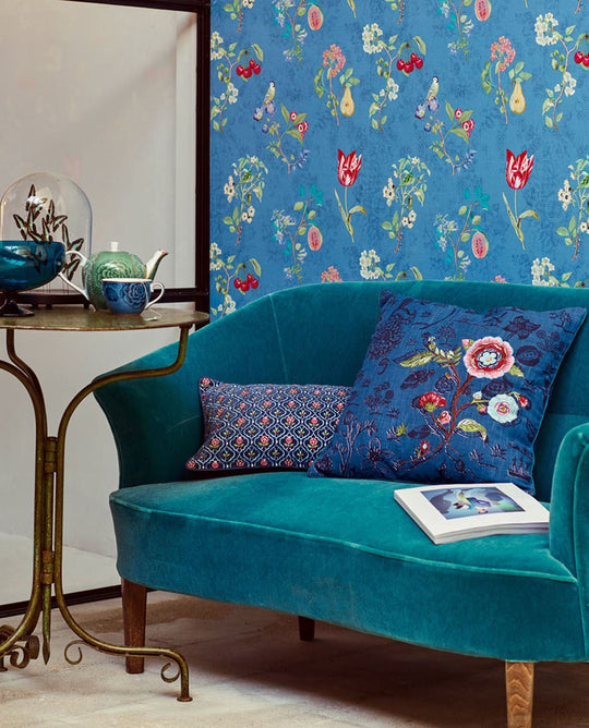 EIJFFINGER Pip Studio IV 375025 - Afbeelding 2 - Blauw, Landelijk, Romantisch, Pip Studio, Vogels, Bloemen