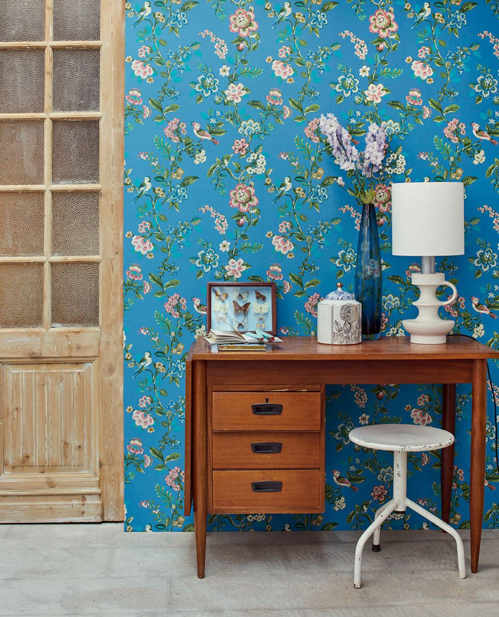 EIJFFINGER Pip Studio IV 375066 - Afbeelding 2 - Multi, Blauw, Landelijk, Romantisch, Pip Studio, Vogels, Bloemen