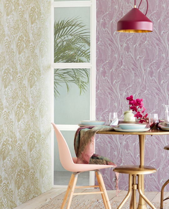 EIJFFINGER Reflect 378011 - Afbeelding 3 - Zwart / Grijs, Goud, Landelijk, Romantisch, Klassiek, Natuurlijk, Bladeren
