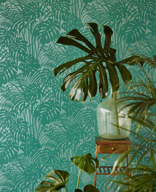 EIJFFINGER Reflect 378013 - Afbeelding 2 - Blauw, Groen, Retro, Vintage, Klassiek, Natuurlijk, Bladeren