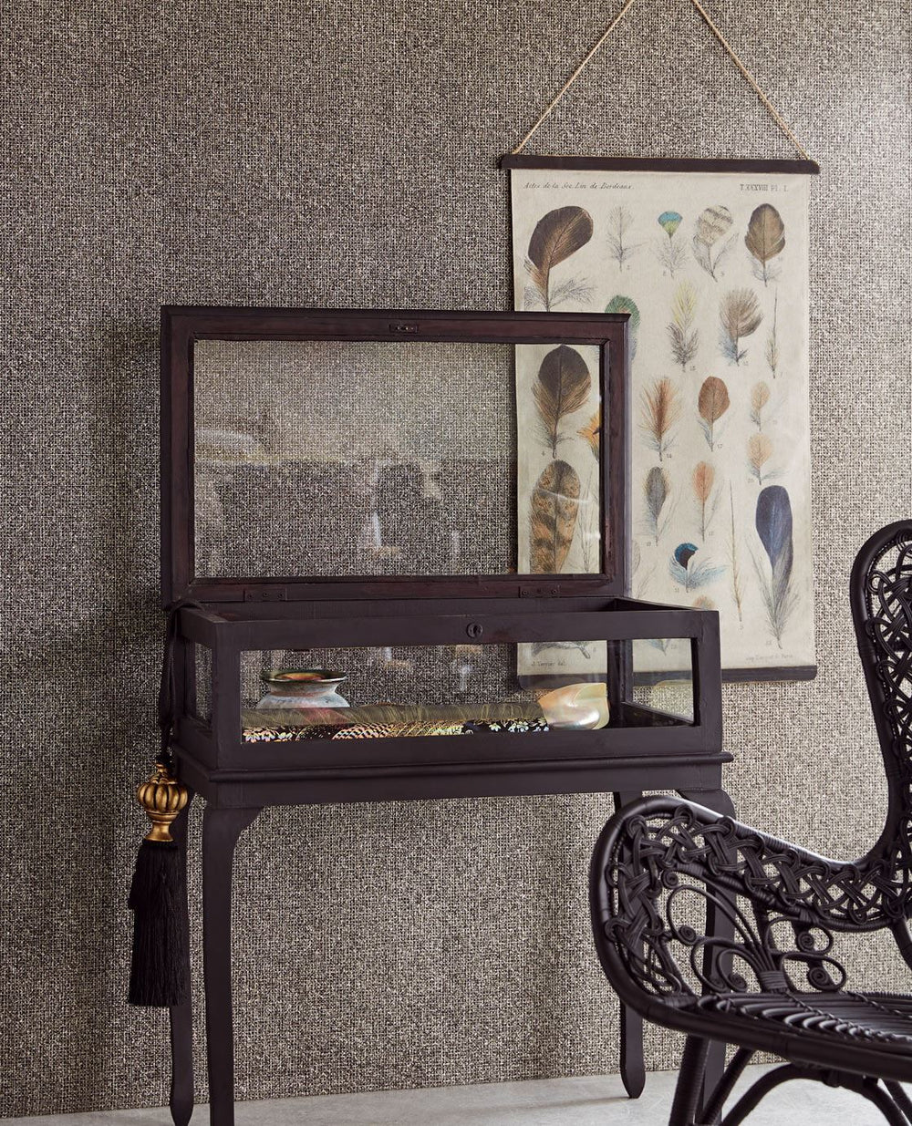 EIJFFINGER Reflect 378021 - Afbeelding 2 - Zwart / Grijs, Retro, Vintage, Klassiek, Stoer, Industrieel, Effen, Uni, Stippen