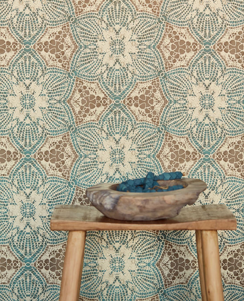 EIJFFINGER Siroc 376052 - Afbeelding 2 - Blauw, Groen, Etnisch, Bloemen
