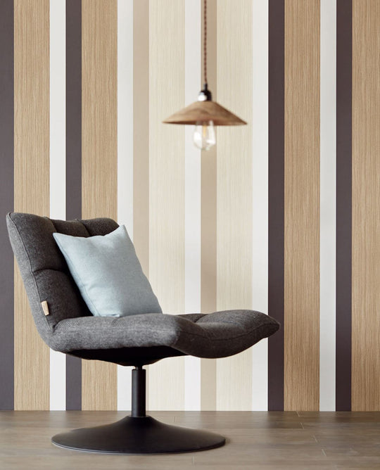 EIJFFINGER Stripes+ 377033 - Afbeelding 2 - Naturel, Retro, Vintage, Basic, Strepen