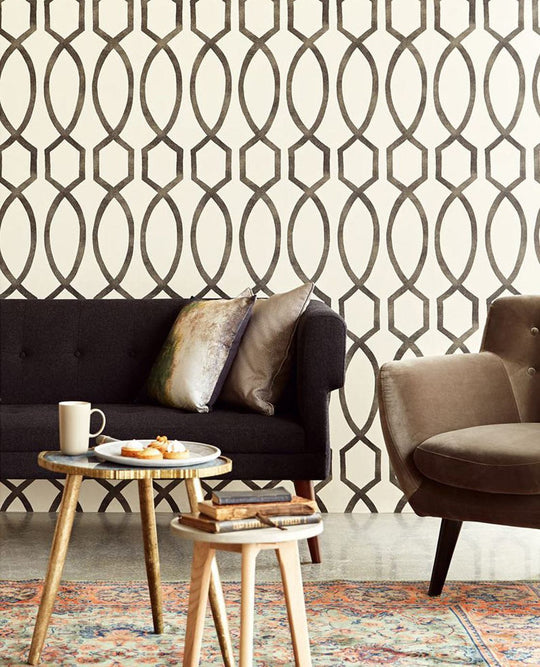 EIJFFINGER Stripes+ 377041 - Afbeelding 2 - Zwart / Grijs, Retro, Vintage, Stoer, Industrieel, Strepen, Grafisch