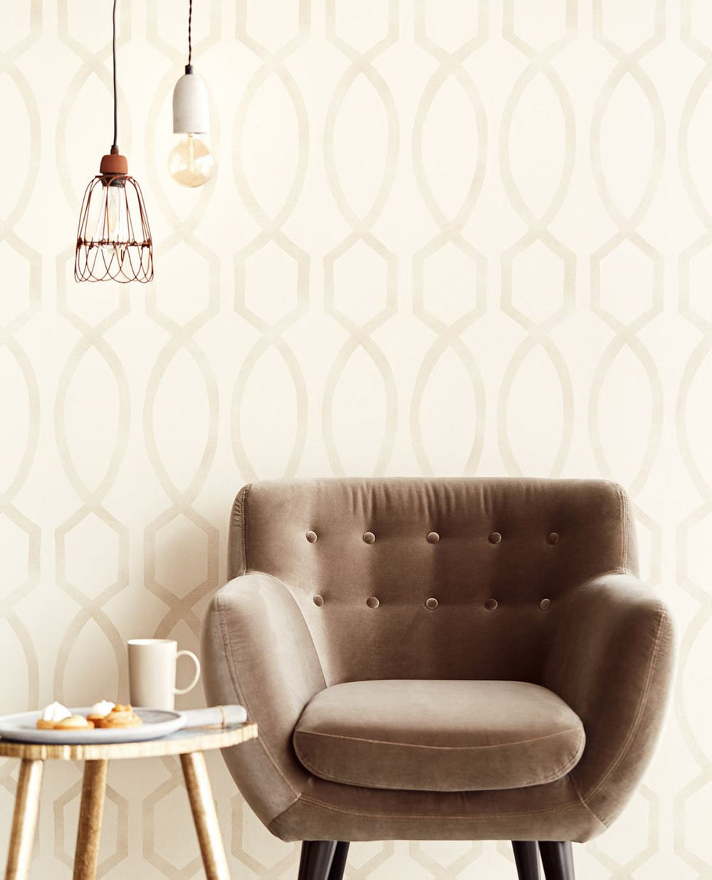 EIJFFINGER Stripes+ 377044 - Afbeelding 2 - Naturel, Wit, Zwart / Grijs, Retro, Vintage, Strepen, Grafisch