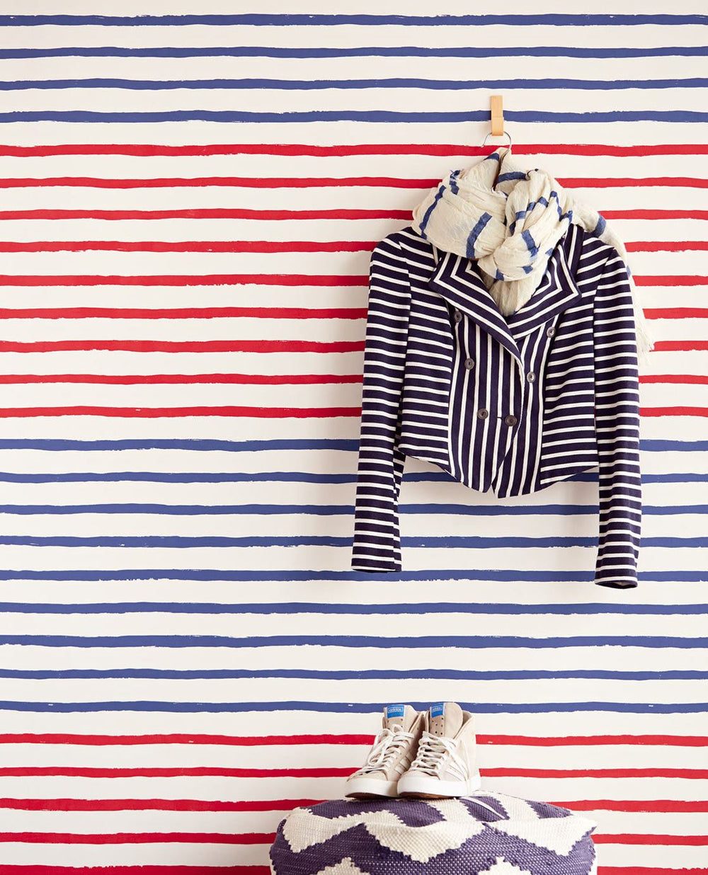 EIJFFINGER Stripes+ 377071 - Afbeelding 2 - Rood, Basic