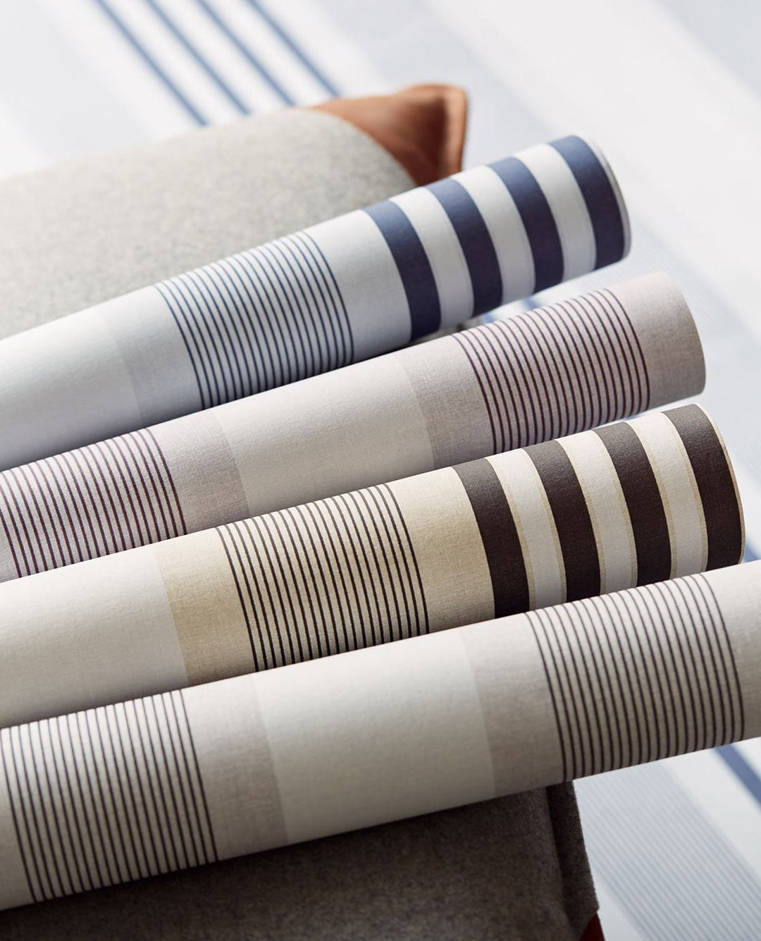 EIJFFINGER Stripes+ 377102 - Afbeelding 3 - Zwart / Grijs, Paars, Klassiek, Strepen