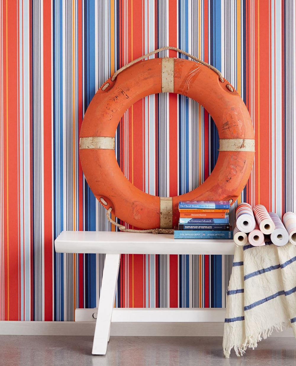 EIJFFINGER Stripes+ 377113 - Afbeelding 2 - Multi, Rood, Basic, Strepen