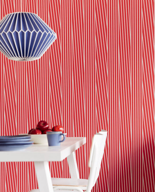 EIJFFINGER Stripes+ 377121 - Afbeelding 2 - Rood, Basic