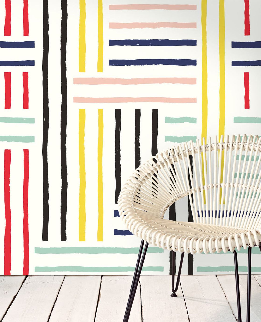 EIJFFINGER Stripes+ 377204 - Afbeelding 3 - Multi, Retro, Vintage, Stoer, Industrieel, Strepen, Geometrisch 