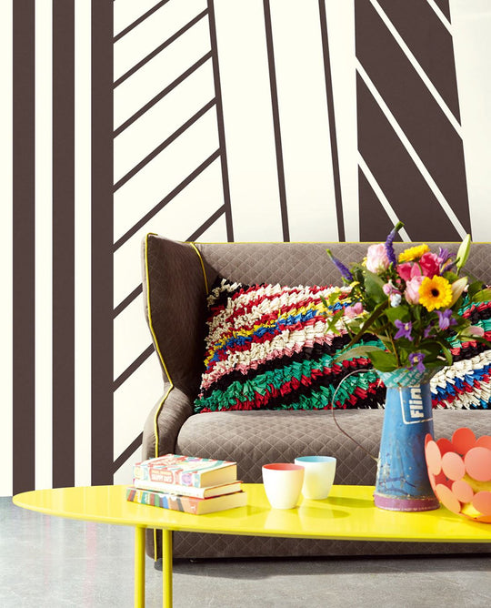 EIJFFINGER Stripes+ 377206 - Afbeelding 2 - Zwart / Grijs, Stoer, Industrieel, Strepen, Geometrisch 