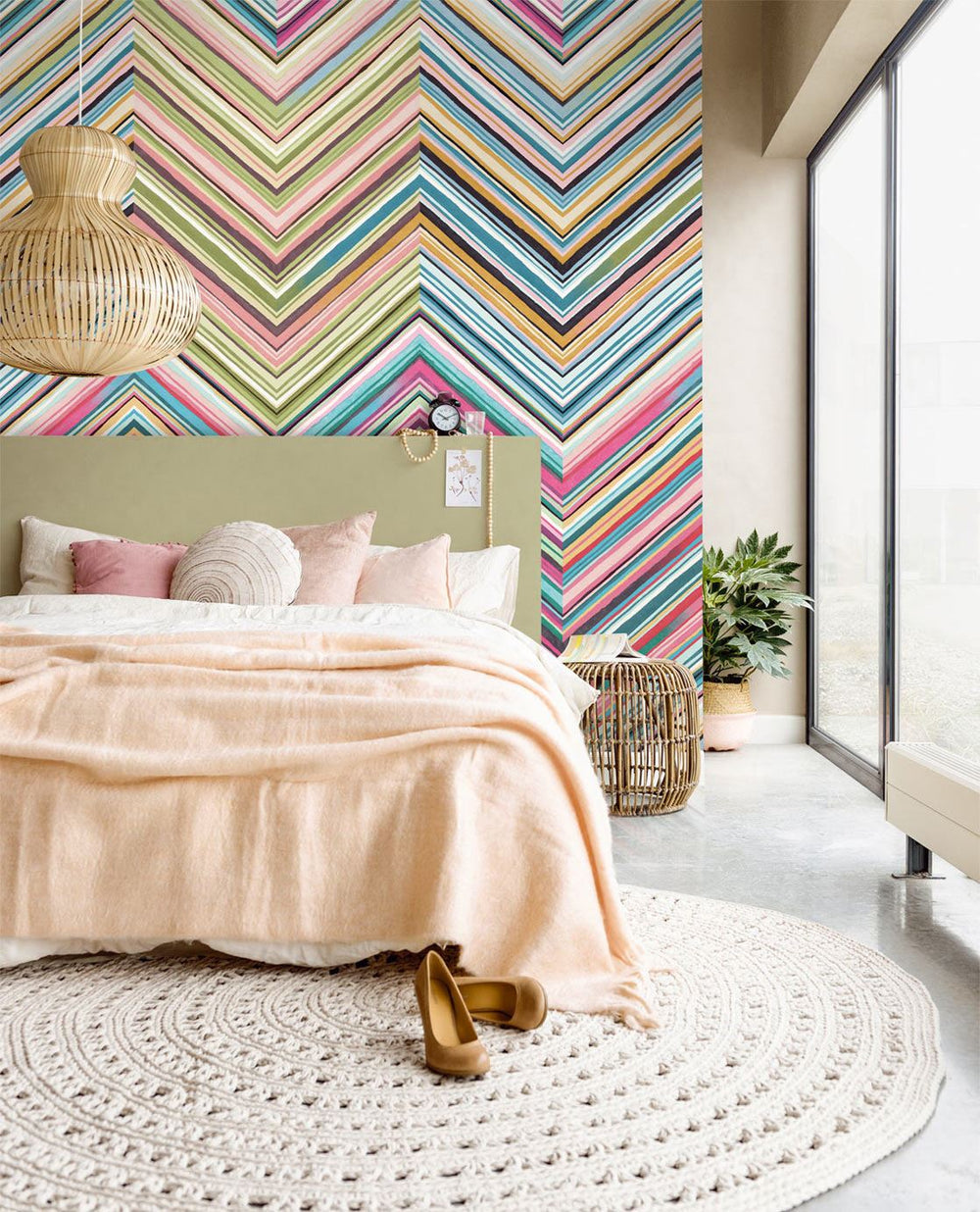 EIJFFINGER Stripes+ 377212 - Afbeelding 2 - Multi, Scandinavisch, Retro, Vintage, Stoer, Industrieel, Strepen, Geometrisch 